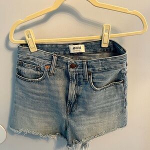 Agolde Light Blue Jean Shorts